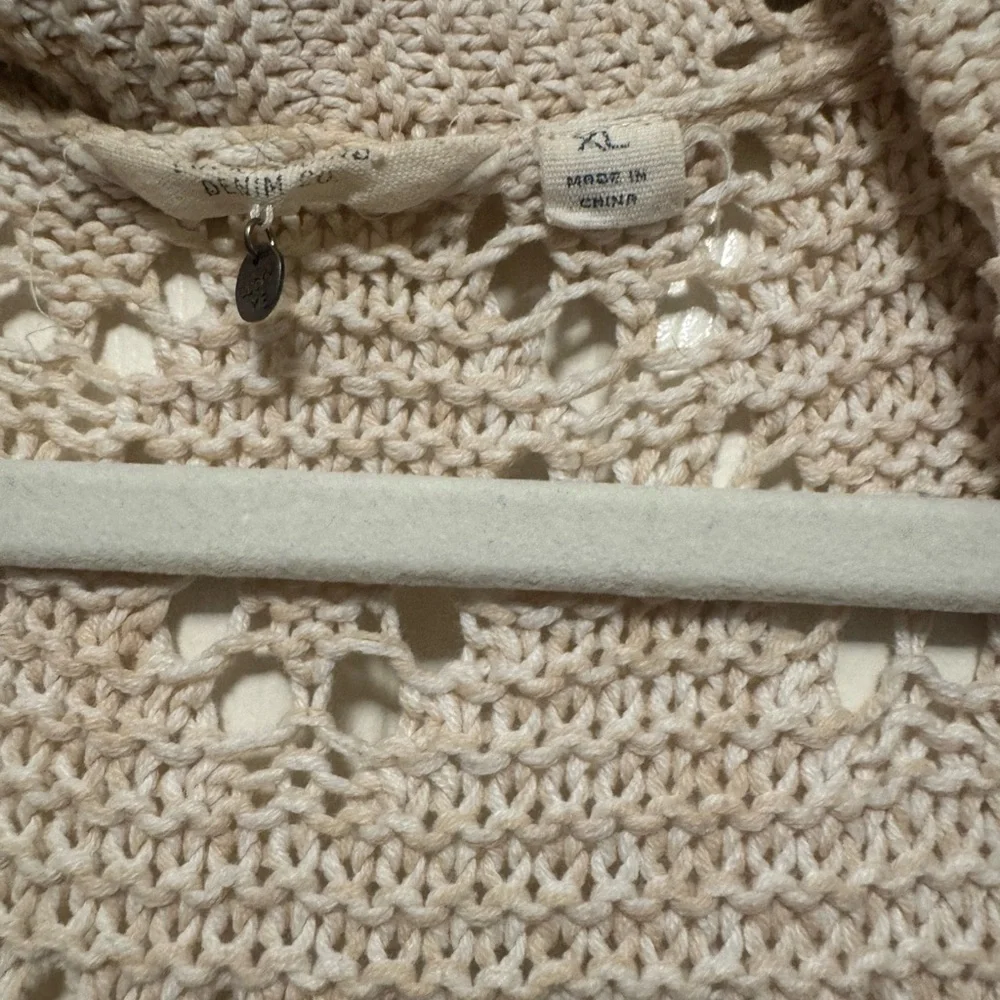 Lucky Brand Beige Open-Knit Cardigan - Picture 3 of 10